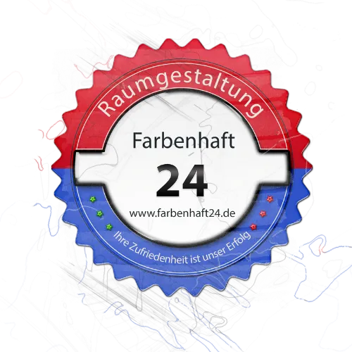 Siegel von Farbenhaft24 Raumgestaltung mit dem Leitsatz: Ihre Zufriedenheit ist unser Erfolg